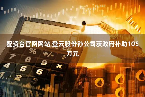 配资台官网网站 登云股份孙公司获政府补助105万元