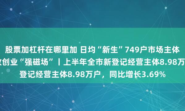 股票加杠杆在哪里加 日均“新生”749户市场主体 ，冰城营商环境释放创业“强磁场”丨上半年全市新登记经营主体8.98万户，同比增长3.69%